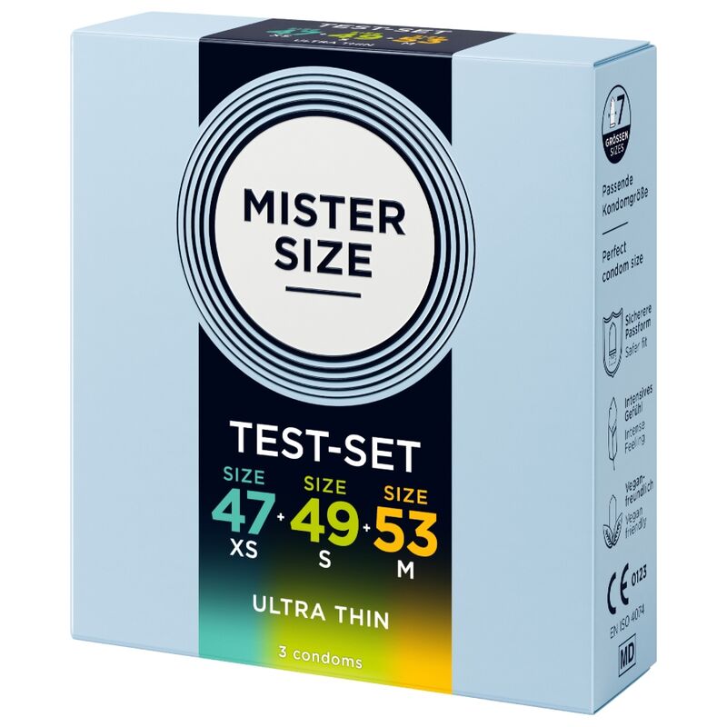 Mister Size Slim Kondom-Testpackung 47/49/53 mm – 3 Stück