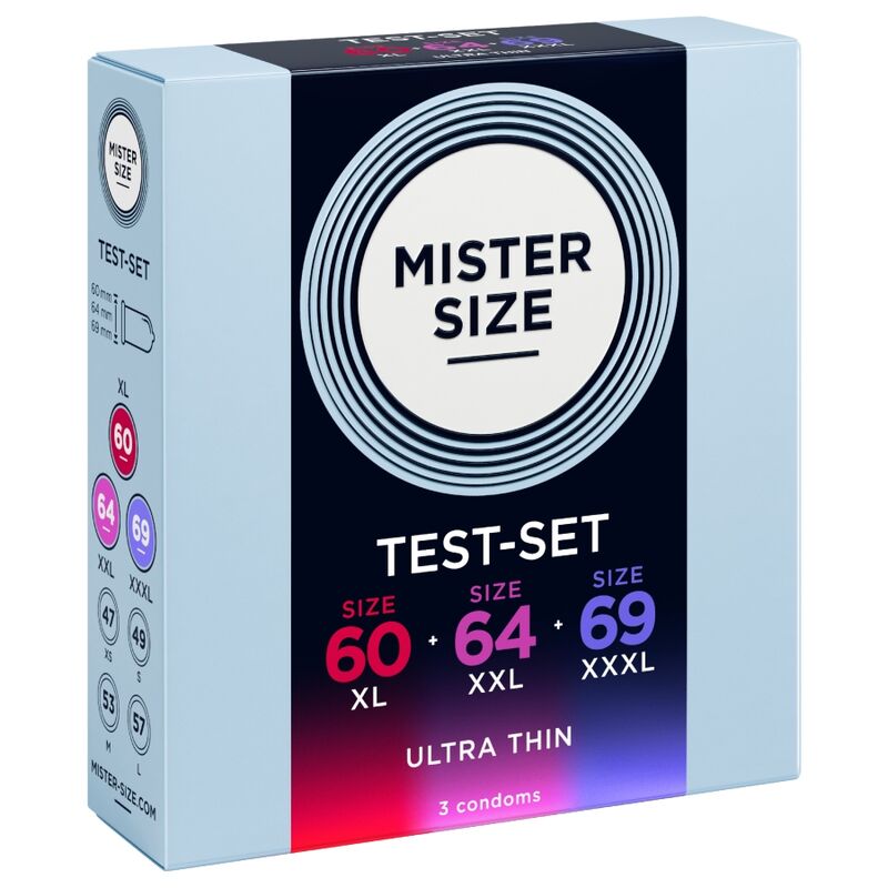 Mister Size Wide Kondom-Testpackung 60/64/69 mm – 3 Stück