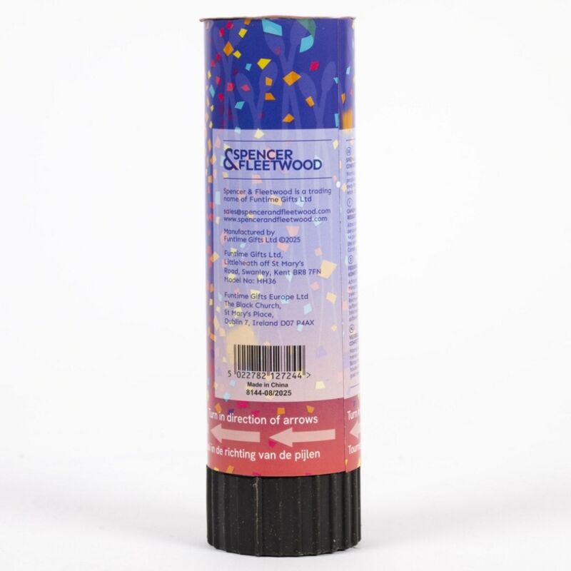 Spencer & Fleetwood Cumfetti Konfetti-Partyknaller – 15 cm, 1 Stück