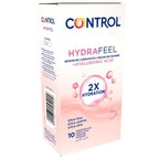 Control HydraFeel Kondome mit Hyaluronsäure – Zehnerpackung schräg von vorn