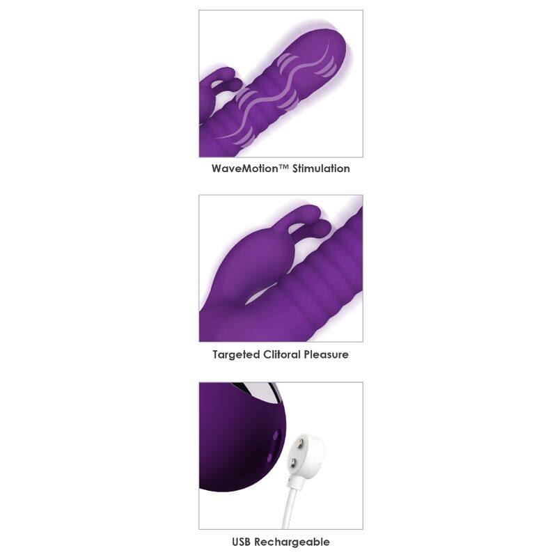 Fantasy for Her Fantasy Wave Rabbit-Vibrator mit WaveMotion Lila