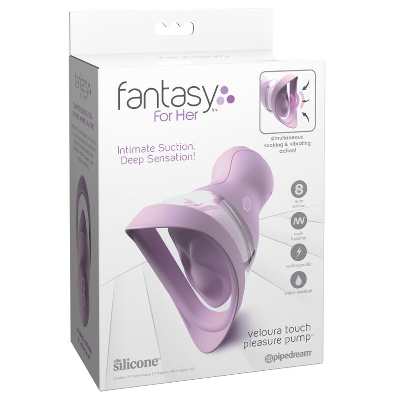Fantasy for Her Veloura Touch – Intimpumpe mit Vibration, Lila