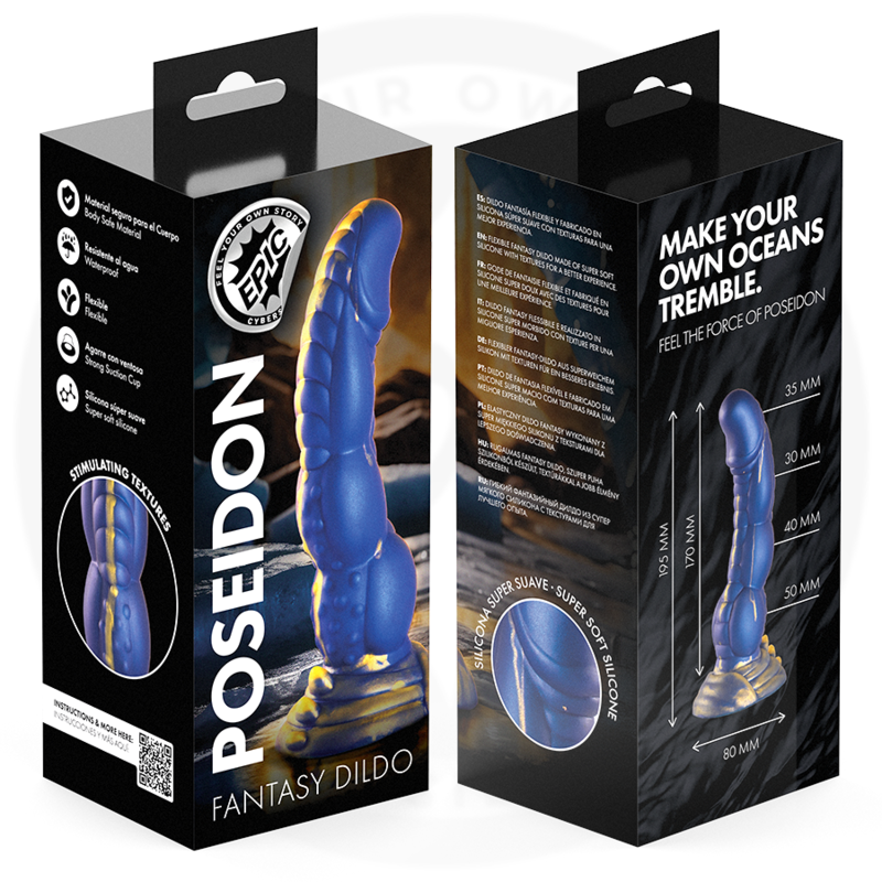 EPIC Cybersilicock Poseidon Silikondildo – 22 cm