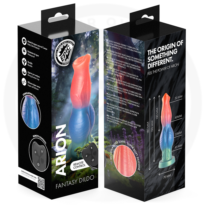 EPIC Arion vibrierender Silikon-Dildo mit Fernbedienung – 25 cm