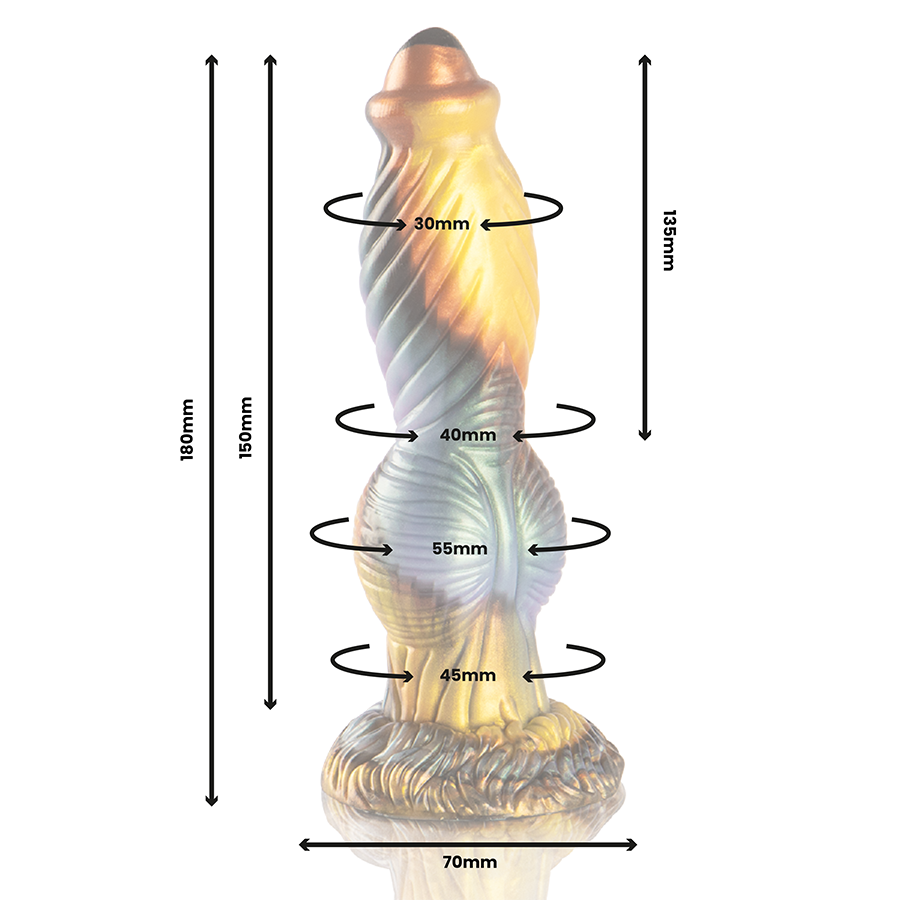 EPIC Phoenix vibrierender Silikon-Dildo mit Fernbedienung – 26,5 cm