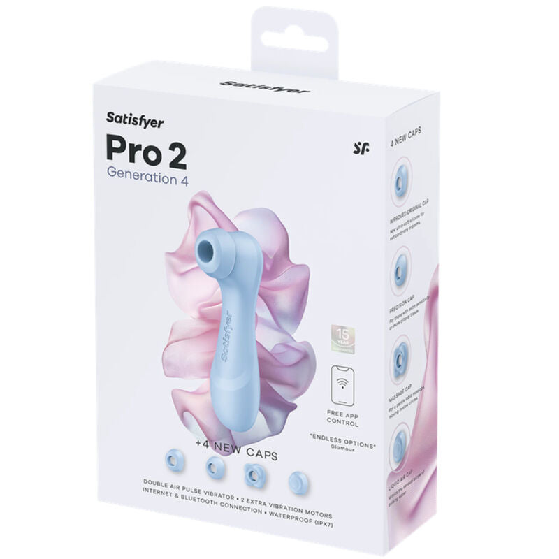 Satisfyer Pro 2 Generation 4 Connect App Klitorisstimulator Serene Blue