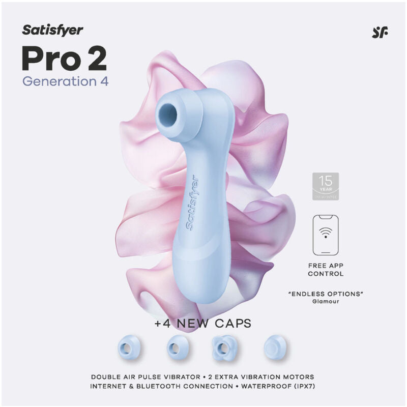 Satisfyer Pro 2 Generation 4 Connect App Klitorisstimulator Serene Blue