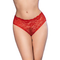 Chilirose CR4901 Spitzen-Slip ouvert 2-in-1 Rot – S