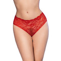 Chilirose CR4901 Spitzen-Slip ouvert 2-in-1 Rot – XL