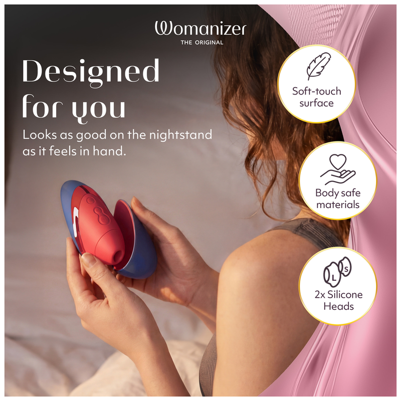 Womanizer Next Liberty Klitorisstimulator Blau/Rot – 3D Pleasure Air