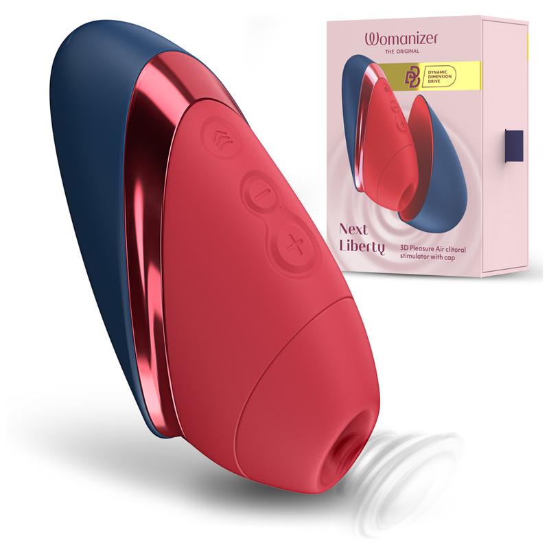 Womanizer Next Liberty Klitorisstimulator Blau/Rot – 3D Pleasure Air