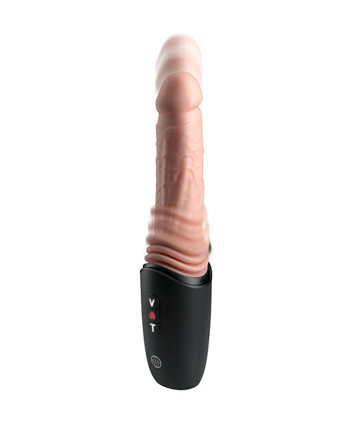 King Cock Plus Thrusting Cock Pro – Stoßvibrator mit Wärme, Light