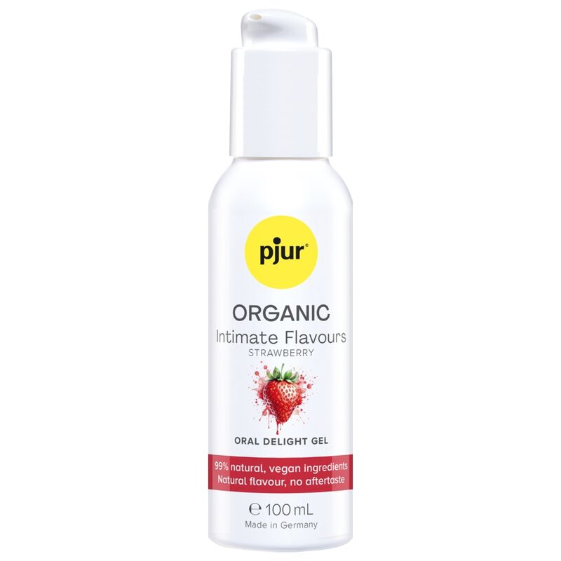 pjur ORGANIC Intimate Flavours Strawberry Oralgel – 100-ml-Pumpspender