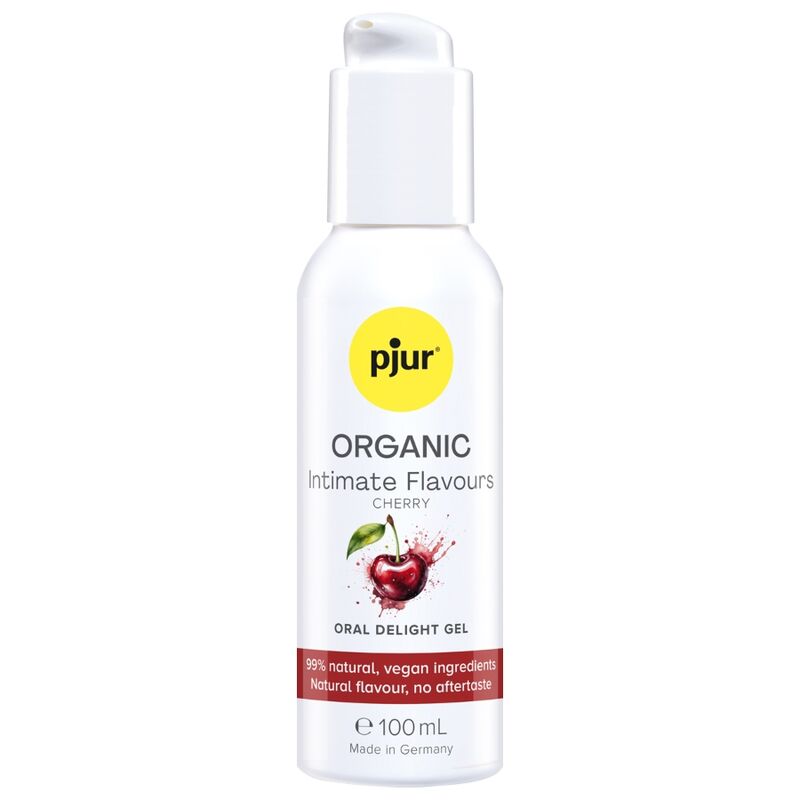 pjur ORGANIC Intimate Flavours Cherry Oralgel – 100-ml-Pumpspender