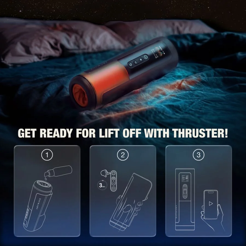 Arcwave Thruster automatischer Masturbator mit Hub & Rotation – Schwarz