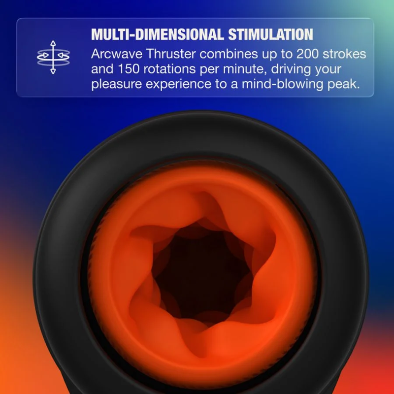Arcwave Thruster automatischer Masturbator mit Hub & Rotation – Schwarz