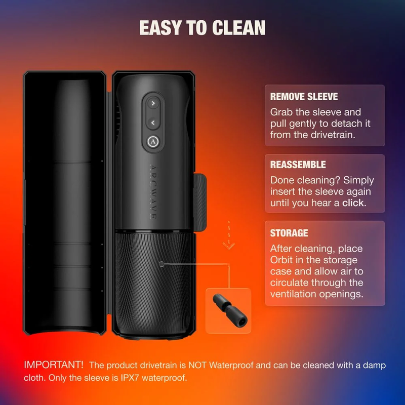 Arcwave Orbit rotierender Masturbator mit App – Schwarz