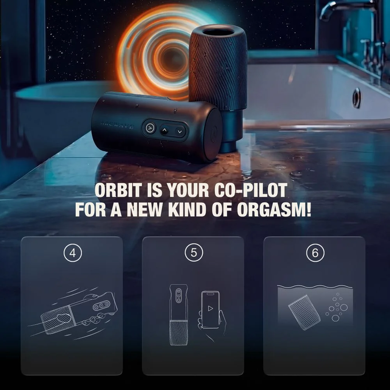 Arcwave Orbit rotierender Masturbator mit App – Schwarz
