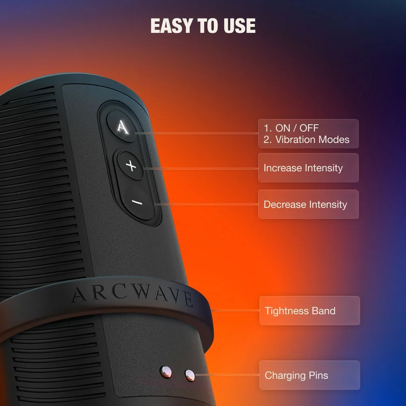 Arcwave Zing Masturbator mit 2 Vibrationsmotoren – Schwarz