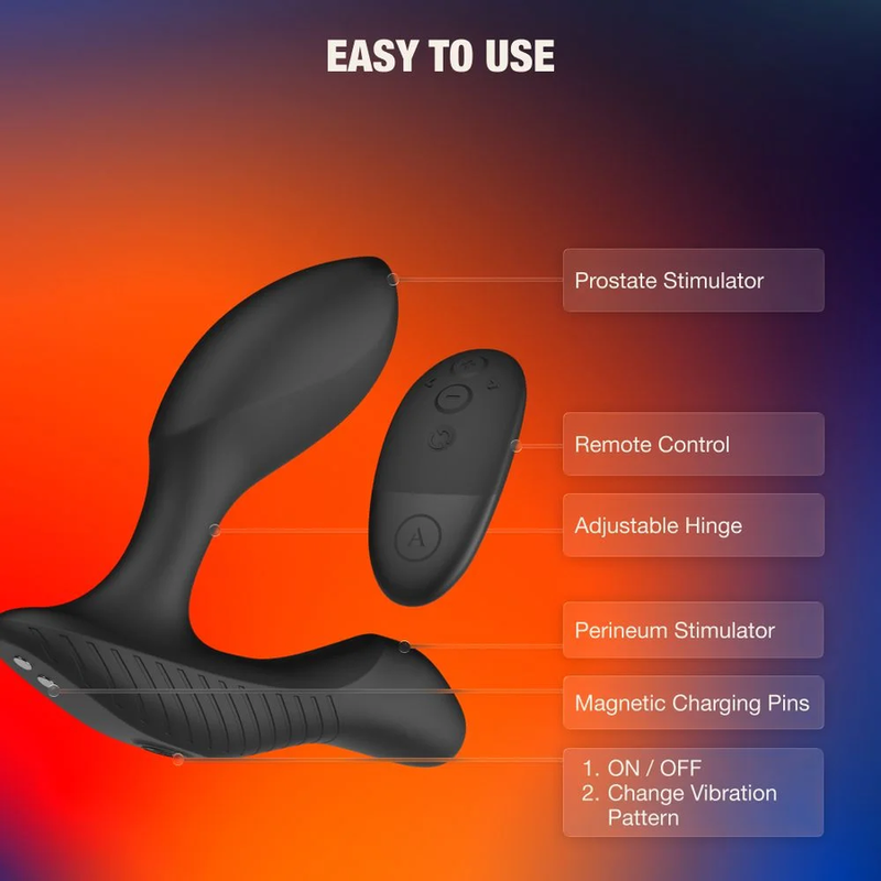 Arcwave Perk Prostata-Vibrator mit Fernbedienung – Schwarz