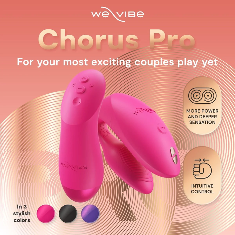 We-Vibe Chorus Pro Paarvibrator mit Fusion Wave – Elektrisches Pink