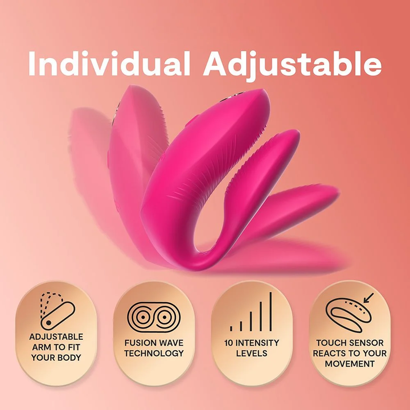 We-Vibe Chorus Pro Paarvibrator mit Fusion Wave – Elektrisches Pink