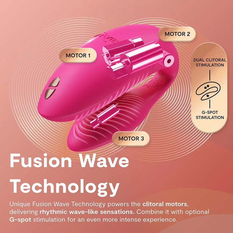 We-Vibe Chorus Pro Paarvibrator mit Fusion Wave – Elektrisches Pink