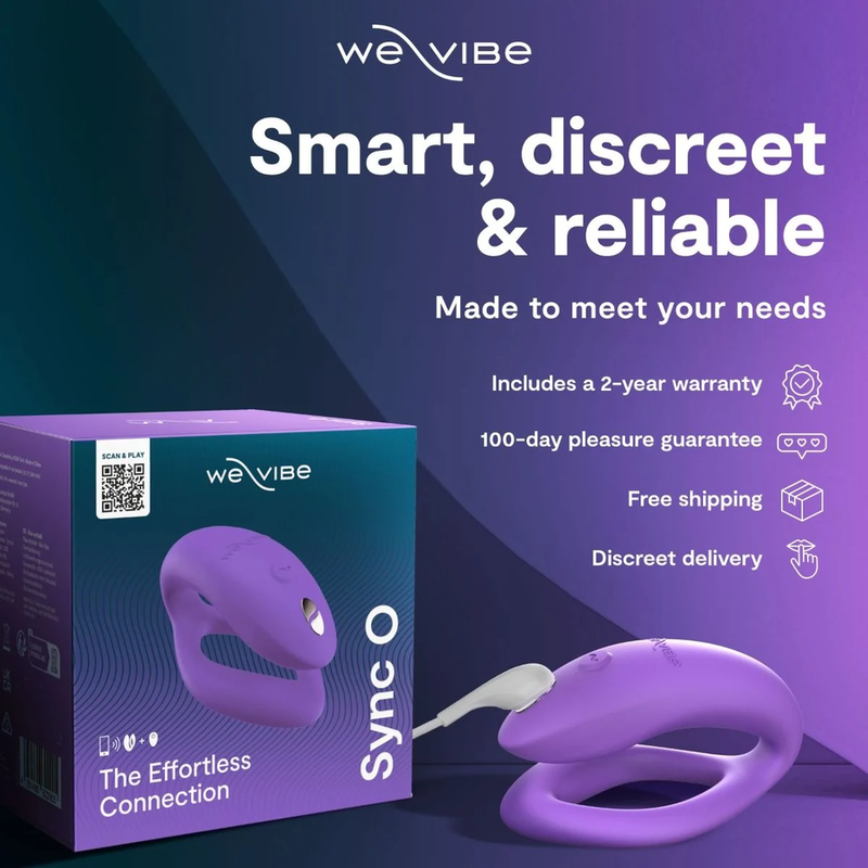 We-Vibe Sync O Paarvibrator mit O-förmigem Innenarm – Helllila