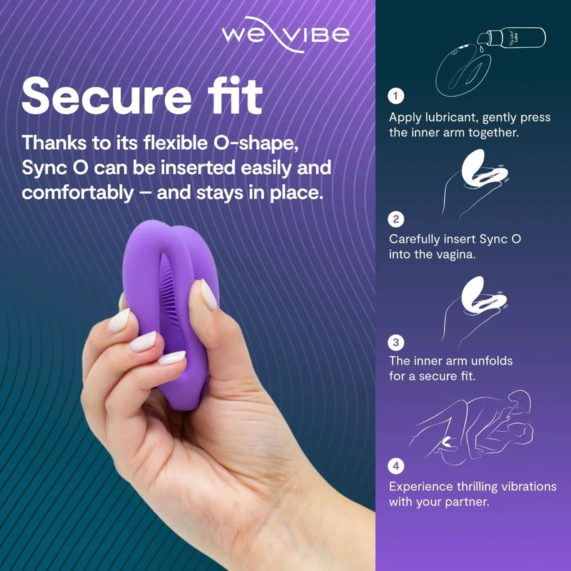 We-Vibe Sync O Paarvibrator mit O-förmigem Innenarm – Helllila