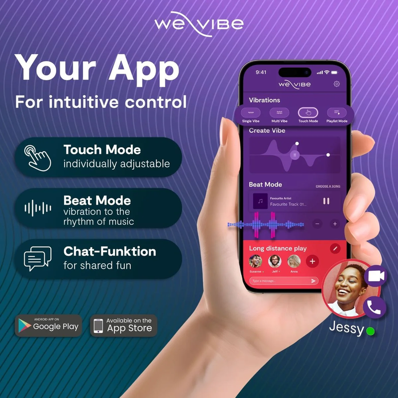 We-Vibe Sync O Paarvibrator mit O-förmigem Innenarm – Helllila