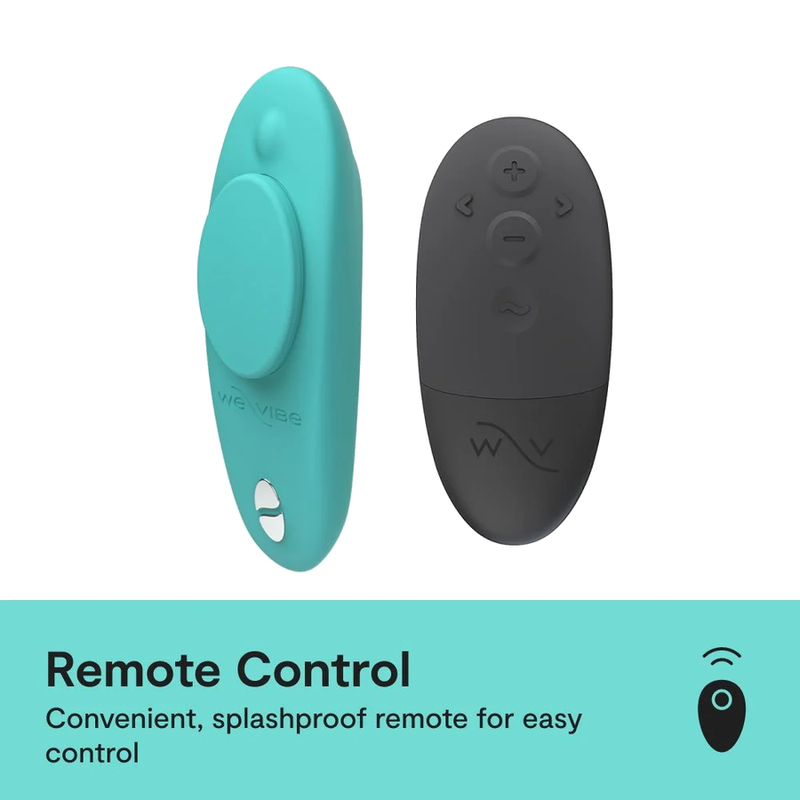 We-Vibe Moxie+ Slip-Vibrator mit Magnetclip & App – Aqua
