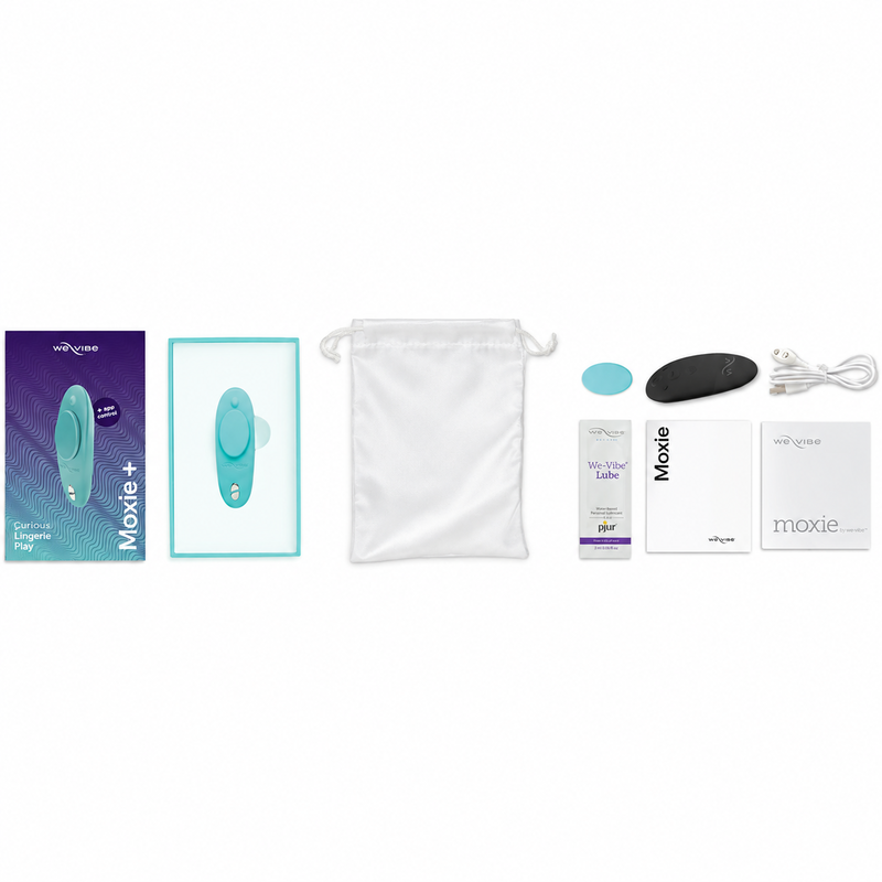 We-Vibe Moxie+ Slip-Vibrator mit Magnetclip & App – Aqua