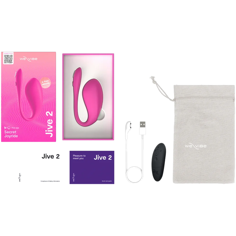 We-Vibe Jive 2 tragbares Vibro-Ei mit App & Fernbedienung – Pink