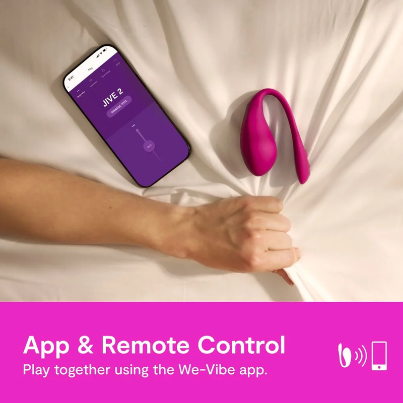 We-Vibe Jive 2 tragbares Vibro-Ei mit App & Fernbedienung – Pink