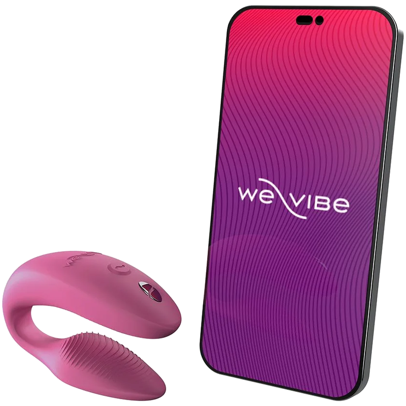 We-Vibe Sync 2 in Rosa neben Smartphone mit App