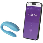We-Vibe Sync Go Paarvibrator mit App und Reiseetui – Türkis