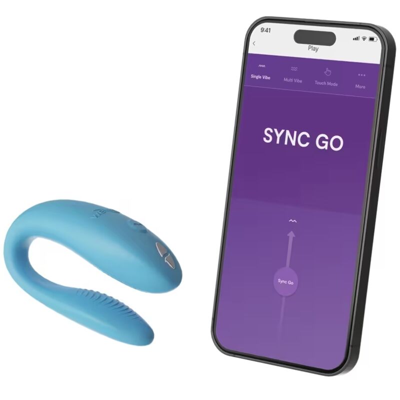 We-Vibe Sync Go Paarvibrator mit App und Reiseetui – Türkis