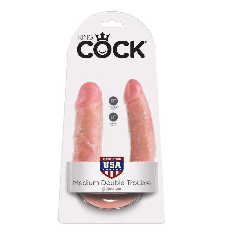 KING COCK - DOPPELPENETRATIONSDILDO 13.9 CM NATÜRLICH - Vanelion Paradise