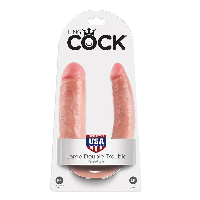 KING COCK - DOPPELPENETRATIONSDILDO 17.8 CM NATÜRLICH - Vanelion Paradise