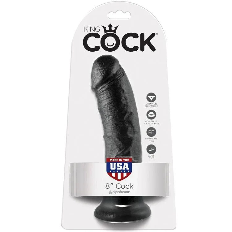 KING COCK - 8 DILDO SCHWARZ 20.3 CM - Vanelion Paradise