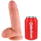 KING COCK - 7 DILDO FLEISCH MIT EIER 17.8 CM - Vanelion Paradise