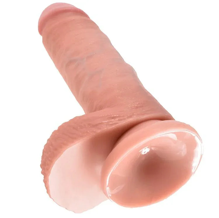 KING COCK - 7 DILDO FLEISCH MIT EIER 17.8 CM - Vanelion Paradise