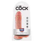 KING COCK - 8 DILDO FLEISCH MIT EIER 20.3 CM - Vanelion Paradise