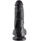 KING COCK - 8 DILDO SCHWARZ MIT EIER 20.3 CM - Vanelion Paradise