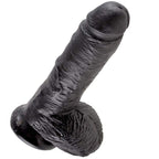 KING COCK - 8 DILDO SCHWARZ MIT EIER 20.3 CM - Vanelion Paradise