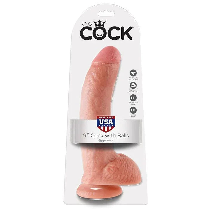 KING COCK - 9 SCHWANZFLEISCH MIT EIER 22.9 CM - Vanelion Paradise