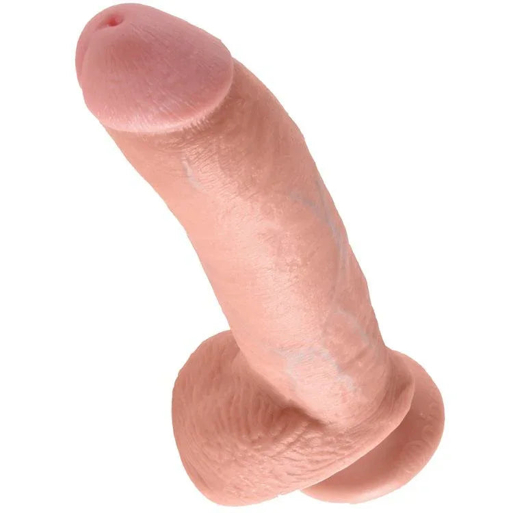 KING COCK - 9 SCHWANZFLEISCH MIT EIER 22.9 CM - Vanelion Paradise