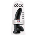 KING COCK - 9 DILDO SCHWARZ MIT EIER 22.9 CM - Vanelion Paradise