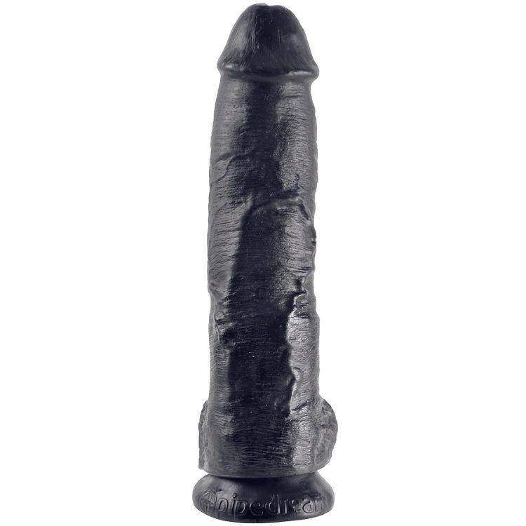 KING COCK - 10 DILDO SCHWARZ MIT EIER 25.4 CM - Vanelion Paradise