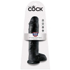 KING COCK - 11 DILDO SCHWARZ MIT EIER 28 CM - Vanelion Paradise